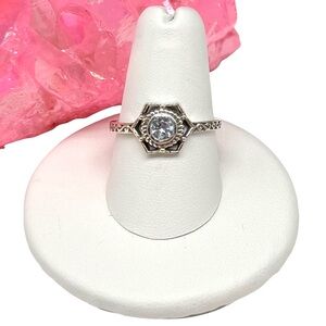 Blue Topaz Ring Size 8 Solid 925 Sterling Silver